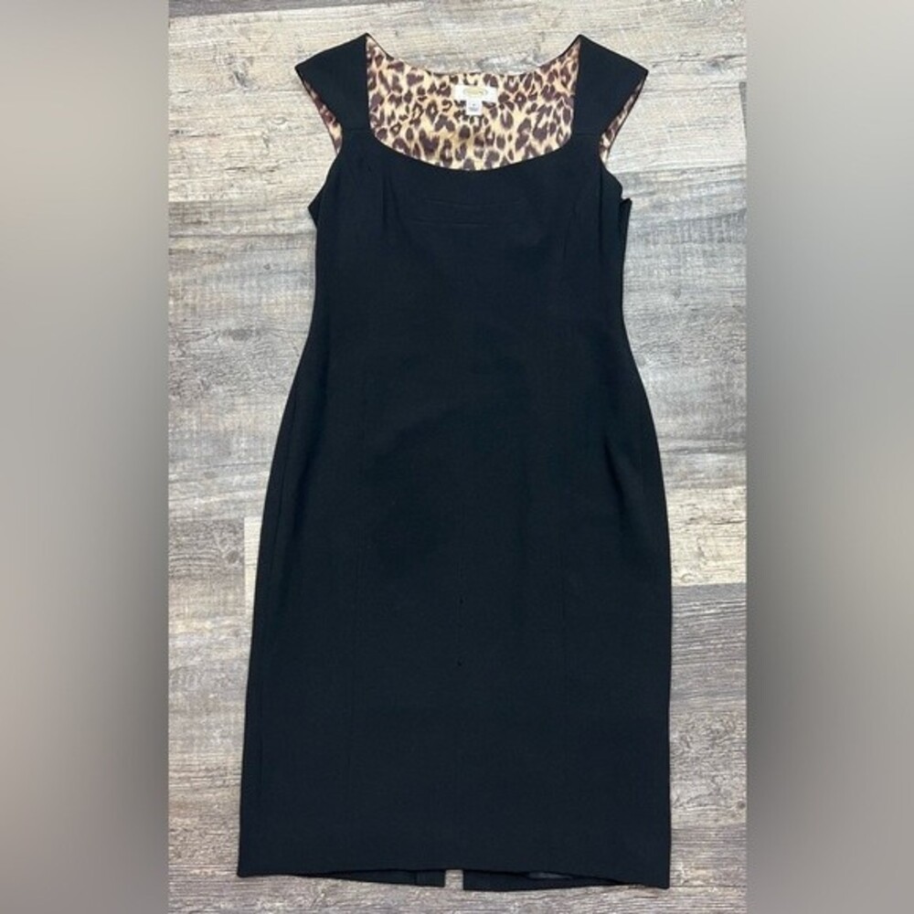 TALBOTS Petite Black Sleeveless Sheath Dress Size 4 - Picture 10 of 10